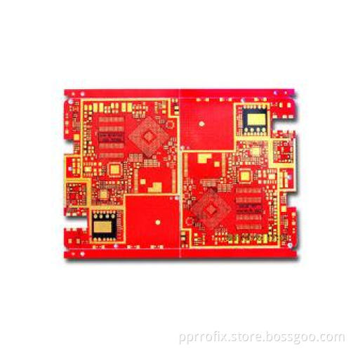 Red 12 Layer Multilayer PCB Board Prototype with ENIG , TG